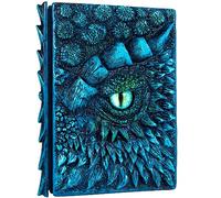 3D Dragon Eye Embossed Journal,Resin Engraving Notebook,Dnd notebook for Dragon Lovers ，Blank Paper,Hardcover Travel Notepad for Writing,Sketchbook,Collection,Gift,Decoration A4 and A5 Size (A5-Blue)