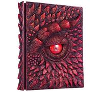 3D Dragon Eye Embossed Journal,Resin Engraving Notebook,Dnd notebook for Dragon Lovers ，Blank Paper,Hardcover Travel Notepad for Writing,Sketchbook,Collection,Gift,Decoration A4 and A5 Size (A4-Red)