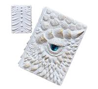 3D Dragon Hardcover Embossed Journal - Resin Engraved Notebook | Intricate Dragon Eye Cover Design Artistic Embossed Hardcover Writing Book For Travel Notes Sketching Diary Decoration
