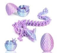 3D Dragon in Egg Fully Articulated Crystal Dragon with Egg Flexible Joints Home Decor Executive Desk Toys Home Office Decor Executive Desk Toys (dreamy blue)
