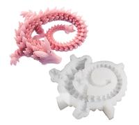 3D Dragon Silicone Moulds - Multi-Purpose Dragons Casting Molds for Resin, Fondant, Cake Decorating, Candle Making, Concrete, Cement, and Clay Art | Flexible Dragon Plaster Mold for Creative Crafting
