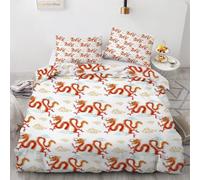 3D Dragon Super King Duvet Cover Set 220x260cm 3 piece Soft Microfiber Reversible Bedding Set Chinese Style Comforter Cover with Zipper Closure Quilt Cover with 2 Pillowcase 50x75cm(Image 37-3)