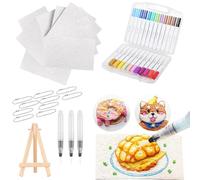 3D Drawing Canvas Sponge Puffy Paint Kit Art Supplies (Rectangle)