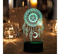 3D Dream Catcher Night Light, 7 Colors Adjust at Will, Acrylic Material, Vivid Modeling, Enrich Your Child's Imagination, Craft Decor Lamp for Birthdays, Gifts for Children