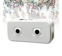 3D Dual-Lens Visitor Counter for Retail and Public Spaces | 3D Vision Entry/Exit Tracker with 104.5° Horizontal Field of View for Enhanced Security and Monitoring in Home and Office