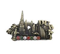 3D Dubai Refrigerator Fridge Magnet Tourist Souvenirs Handmade Metal Craft Magnetic Stickers Home Kitchen Decoration Travel Gift