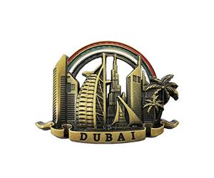 3D Dubai UAE Refrigerator Magnet Souvenir Metal Collection, Dubai Fridge Magnet Gift Magnetic Sticker Home Kitchen Decoration
