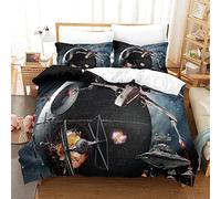 3D Duvet Quilt Set Star Wars Printed Duvet Cover Bedding Set Soft Hypoallergenic Microfiber Quilt Cover with Pillowcase with Zipeer Closure for in Kids Teens AdultsKing(220x240cm)
