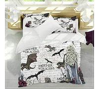 3D Duvets Sets Game of Thrones, Mother of Dragons and King in the North (Mother of Dragon, Double)