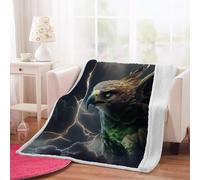3D Eagle Throw Blanket 100x130cm Microfiber Fleece Ultra Soft Cozy Plush Warm Eagle Sherpa Blanket All Season for Home Couch Bed Chair Travel（Pattern 5-14）