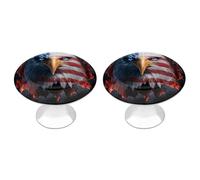 3D Eagles1 U.S. Flag Cabinet Knob Drawer Pulls 2 Pack