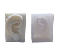 3D Ear Mouth Eye Nose Professional Mold Silicone Flexible Plaster Wax Soap Making Craft Decorating Tool Human Ear Mouth Eye Nose Mold Soft Flexible Silicone Making Large