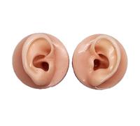 3D Ear Rubber Model - Life Size Soft Silicone Ear Mannequin for Acupuncture and Anatomy Studies(1 Pair)