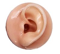 3D Ear Rubber Model - Life Size Soft Silicone Ear Mannequin for Acupuncture and Anatomy Studies(Left Ear)
