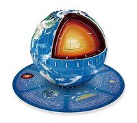 3D Earth Globe Puzzle for Kids, Educational Globe DIY Model with Inner Core & Mantle Layers, Montessori Toys for Learn Geography