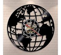 3D Earth Wall Clock Globe Map Home Decor Vinyl Record Wall Clock World Map Interior Modern Clock Housewarming Gift