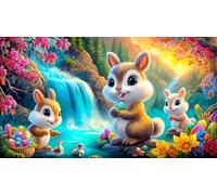 3d easter bunny 1000 Piece Challenging Puzzles Puzzle for Adults Recycled Paper Fun and Challenging Family Game Great Gift Idea 70x50cm/1000pcs