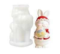 3D Easter Bunny Holding Eggs Silicone Mold - Cute Bunnyy Candle Mold | DIY Wax Resin Plaster Crafts Spring Bunny Ornament Molds | Easter Molds - Home Decoration