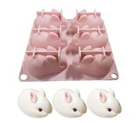 3D Easter Bunny Mold, Silicone 3D Rabbit Silicone Mold, Chocolate Rabbit Baking Moulds Baking Mould for Jelly Cake Making