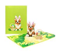 3D Easter Dog Greeting Card Set Handwriting Card Accessories for New Year Holiday Present Easter Greeting