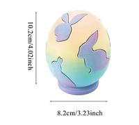 3D Easter Puzzle, Printed Egg Toy Set, 3 Inch Fidget Building Blocks with Interlocking Design, Rabbit Craft Ornament, Holiday Accent with Playful Style, Puzzle Toy for Kids Adults