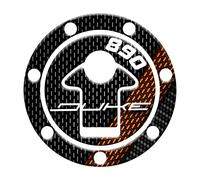 3D EFFECT ADHESIVE RESINED CAP PROTECTION COMPATIBLE WITH KTM DUKE 890 THE SCALPEL (Black v1)