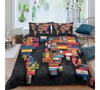 3D Effect Breathable Microfibre World map Duvet Cover All Season Bedding Sets with Pillow Cases colorful flag design Comforter Cover Set Easy Care Machine Washable for Home Decor Single（140x200cm）