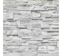 Wallpaper non-woven stone stones wall brick grey white PS 02363-30 (2,49£/1qm)