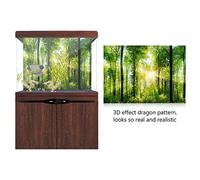 3D Effect Forest Adhesive Adhesive Display for Fish Fish Decoration, Self-adhesive Self-adhesive Easy to Clean for the Atmosphere of Modern Tank, Various Pvc Material Available (122 * 50cm)