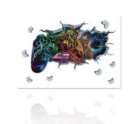 3D Effect Gaming Wall Stickers, Gamer Controller Gaming Wall Art Decals for Boy, Teenagers, Game Enthusiasts, Peel and Stick Wall Art Stickers for Bedrooms, Living Room, Gaming Room Accessories