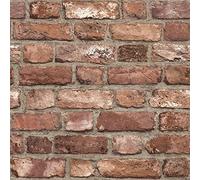 3D Effect House Brick Wallpaper Slate Stone Textured Vinyl Paste Wall Red Grey from YöL