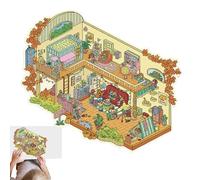 3D Effect House Stickers - Cartoon Miniature Scene Sticker, Decorative Sticker for Scenes, Multifunctional House Stickers with Crafts, Fine Motor Skills Development Toy, Creative DIY Gift for Kids