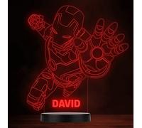 3D Effect Iron Man in Action Superhero Colour Change Lamp Night Light