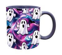 3D Effect Mugs,400ml Halloween Ceramic Cup Coffee Mug Handled | Home Drinking Cup Gothic Photobooth Props Pumpkin Ghost for Hot Chocolate, Milk