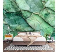 3D Effect Panoramic Custom Agate Marble Pattern Wallpaper Mural 250x175 cm Emerald Wall Art Photo Wallpaper Stickers for Bedroom Living Room Hallway Sofa Backdrop Decor Poster