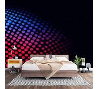 3D Effect Panoramic Custom Sci-Fi Style Polka Dot Print Wallpaper Mural 350x256 cm Black Wall Art Photo Wallpaper Stickers for Bedroom Living Room Hallway Sofa Backdrop Decor Poster