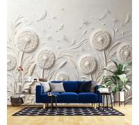3D Effect Photo Wallpaper 100X72Inch 3D Panoramic Dandelion Flying Seeds Feather Mural Wallpaper Botanical Nature Wall Paper Poster Photo Wall Decor for Bedroom Living Room Dandelion 250X180Cm/100X7