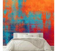 3D Effect Photo Wallpaper Abstract Artistic Textures, 138 x 101 inch (W x H) Panoramic Custom Wallpaper Mural - Orange Eco-Friendly Wall Sticker Poster Decoration