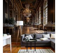 3D Effect Photo Wallpaper Baroque Architecture Non-woven Poster Photo Wallpapers Magnificent Palace Corridors Photo Wallpaper XL Non-woven Wallpaper Brown Wall Mural Living Room Bedroom Picture Wallpa
