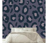 3D Effect Photo Wallpaper Minimalism Elegant Animal Leopard Print, 59 x 41 inch (W x H) Panoramic Custom Wallpaper Mural - Dark Gray Eco-Friendly Wall Sticker Poster Decoration