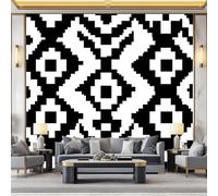 3D Effect Photo Wallpaper Minimalism Pixel Art Enchanting, 157 x 110 inch (W x H) Panoramic Custom Wallpaper Mural - Black and White Eco-Friendly Wall Sticker Poster Decoration