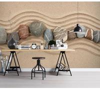 3D Effect Photo Wallpaper Sand Stone,200x140cm Mural Panoramic Wall Tapestry Large Photo Wallpaper Mural Bedroom Wall Decoration