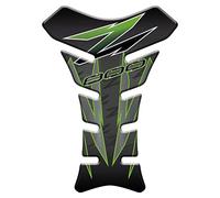 3D EFFECT RESINED ADHESIVE TANK PAD compatible with Kawasaki Z800 (Green-Black)