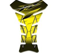 3D EFFECT RESINED ADHESIVE TANK PAD compatible with Yamaha Fz1 Fz1n Fz1s Fazer (Yellow)