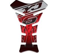 3D EFFECT RESINED ADHESIVE TANK PAD compatible with YAMAHA XJ6 (Red)