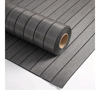 3D Effect Self-Adhesive Wood Slat Peel and Stick Wallpaper, Vinyl Soundproof Waterproof PVC Wall Panel for Interior Wall Decor, Ceiling, TV Background (Gray, 60cm×300cm)