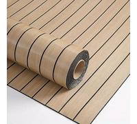 3D Effect Self-Adhesive Wood Slat Peel and Stick Wallpaper, Vinyl Soundproof Waterproof PVC Wall Panel for Interior Wall Decor, Ceiling, TV Background (Oak, 60cm×300cm)