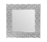 3D Effect Wall Mirror with Grey High Gloss | Stockholm