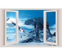 3D Effect Window View Star Wars Movie Sticker Wall Vinyl Ver1