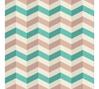 3D Effect Zig Zags Wallpaper Chevron Print Embossed Retro Green As Creation